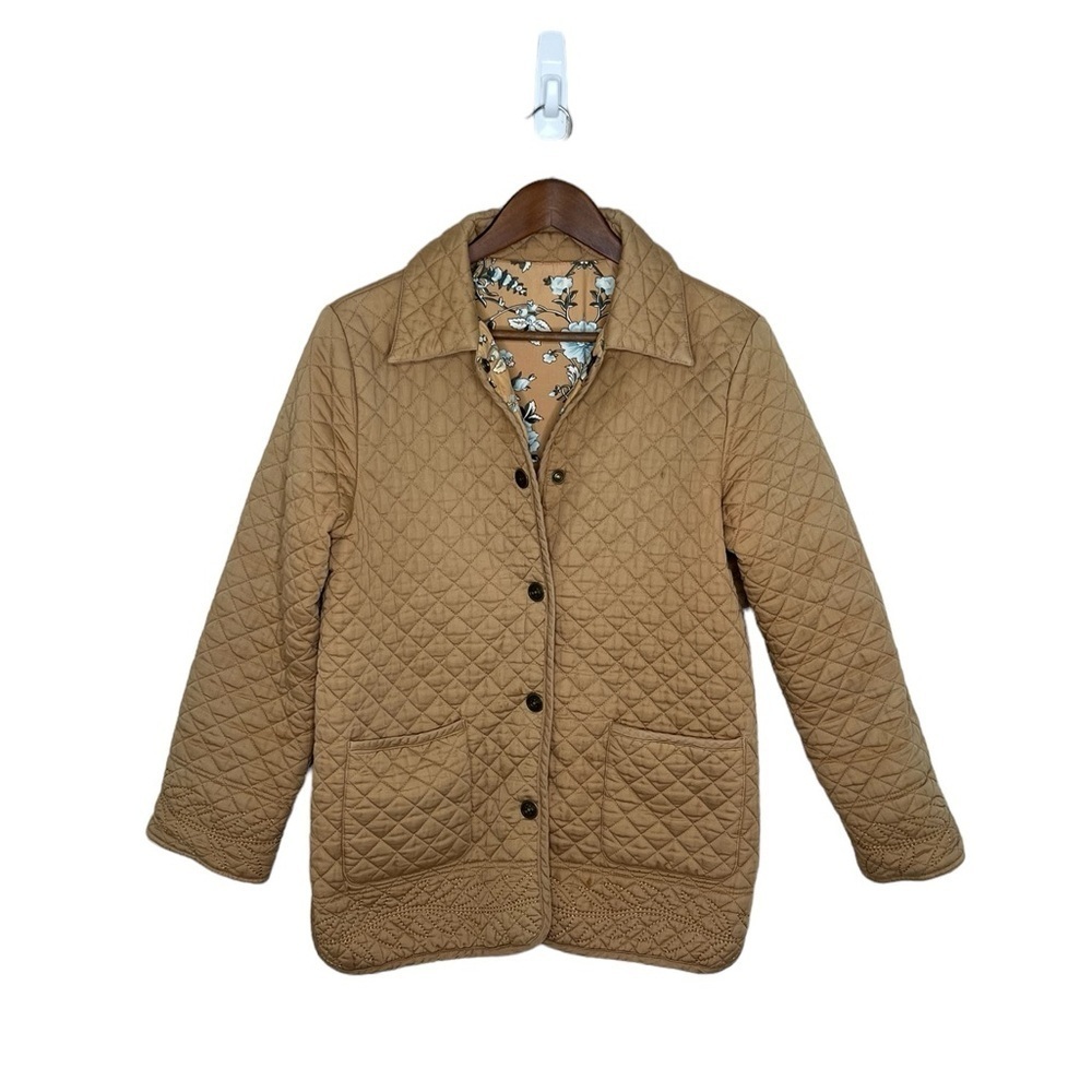 Denim & Co. Women’s Reversible Quilted Stitched Floral Jacket - Picture 2 of 13